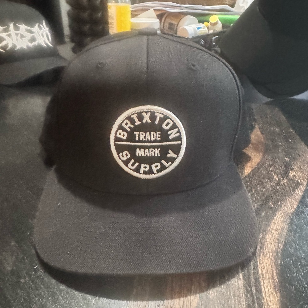 Brixton Black and White Logo Cap
